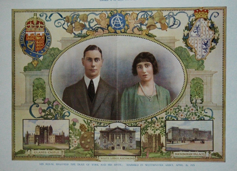 His Royal Highness The Duke of York and His Bride : Married in Westminster Abbey, April 26th, 1924.