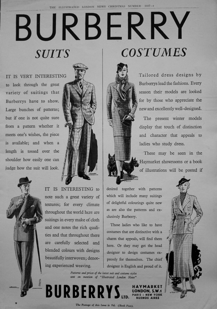 Burberry. Suits and Costumes. 1937
