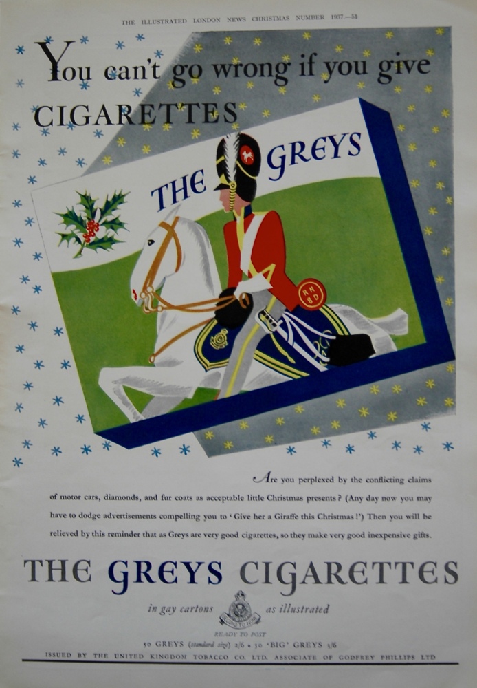Greys Cigarettes. 1937.