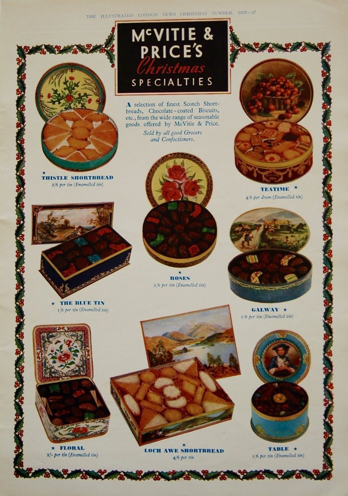 McVitie & Price's Christmas Specialities. 1937