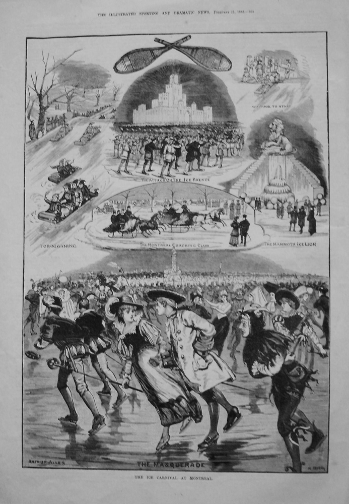 Ice Carnival at Montreal. 1885.