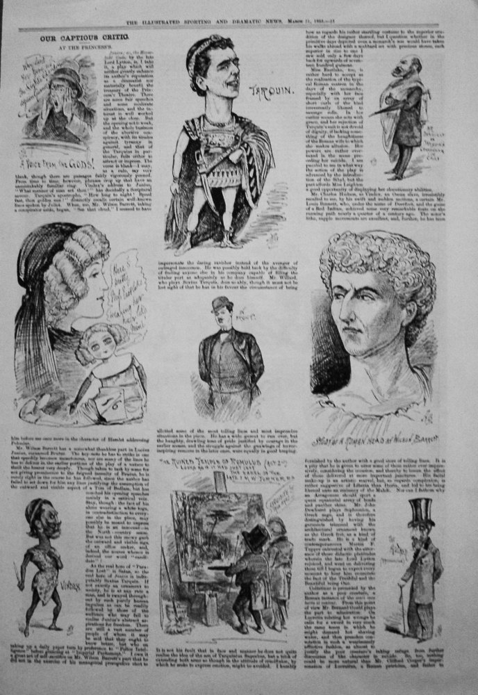 Our Captious Critic, March 21st 1885.  :  "A The Princess's."