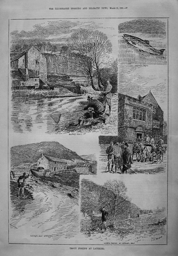 Trout Fishing at Lathkiel. 1885