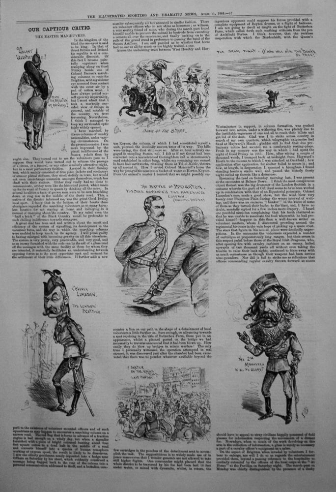 Our Captious Critic, April 11th. 1885. : "The Easter Manoeuvres."