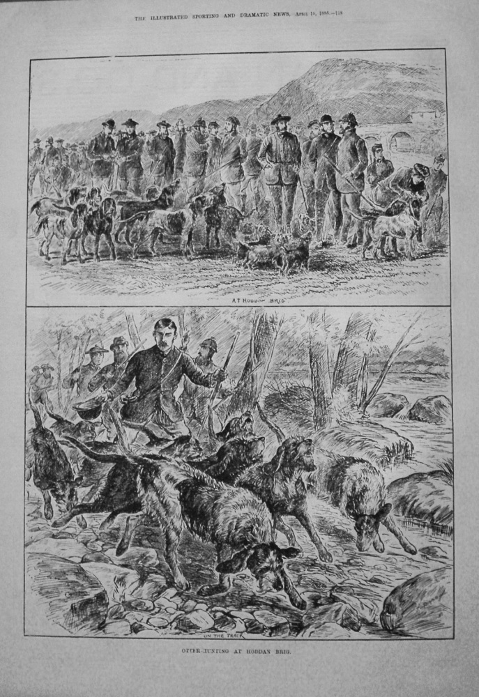 Otter-Hunting at Hoddan Brig. 1885