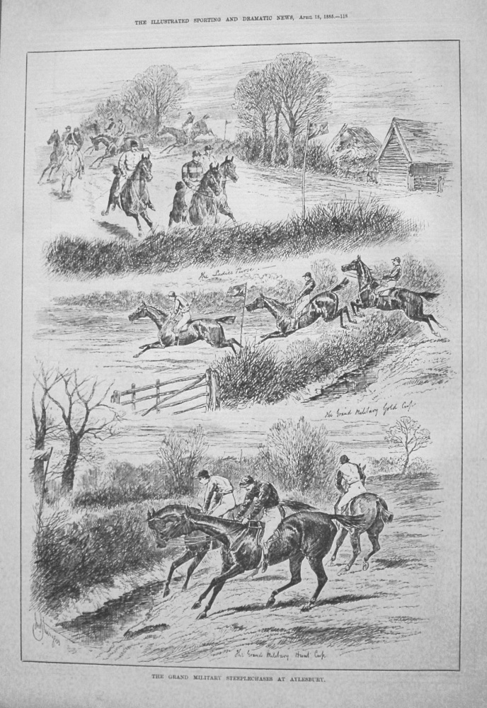 Grand Military Steeplechases at Aylesbury. 1885