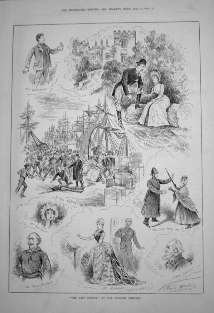 "The Last Chance" at the Adelphi Theatre. 1885