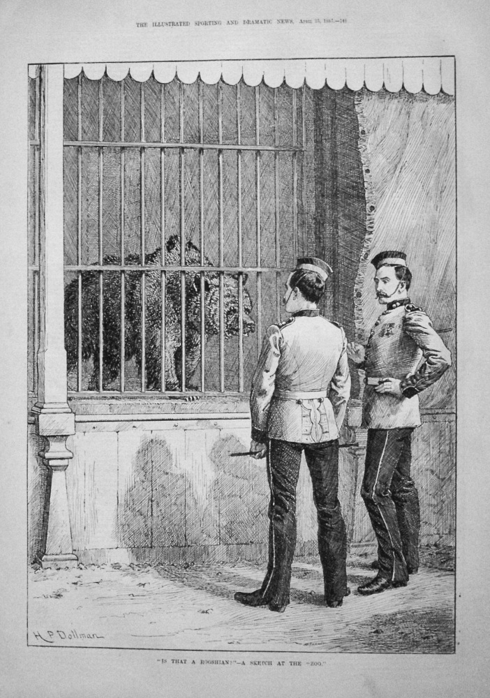 "Is That A Rooshian ?" - A Sketch At The "Zoo." 1885