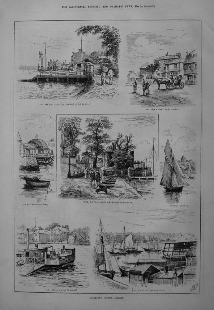 Yachting Ports. - Cowes. 1885