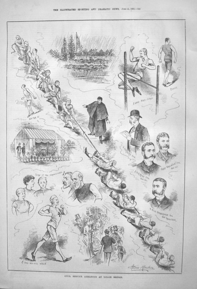 Civil Service Athletics At Lillie Bridge. 1885