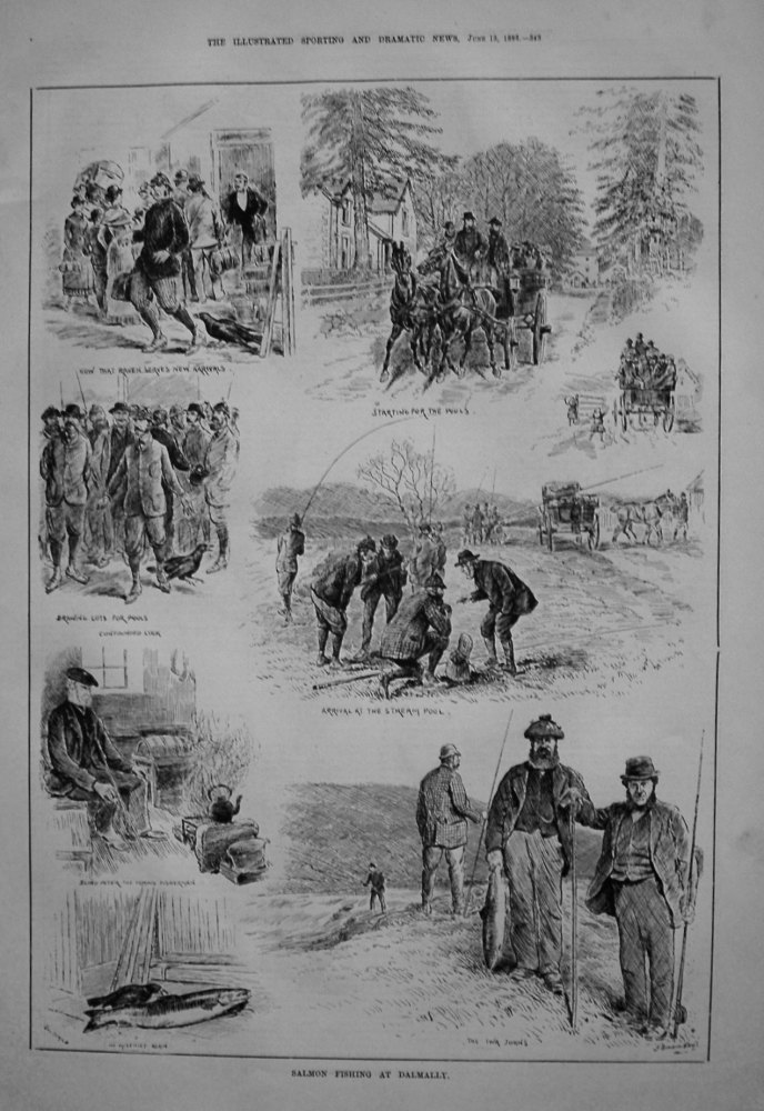 Salmon Fishing at Dalmally. 1885
