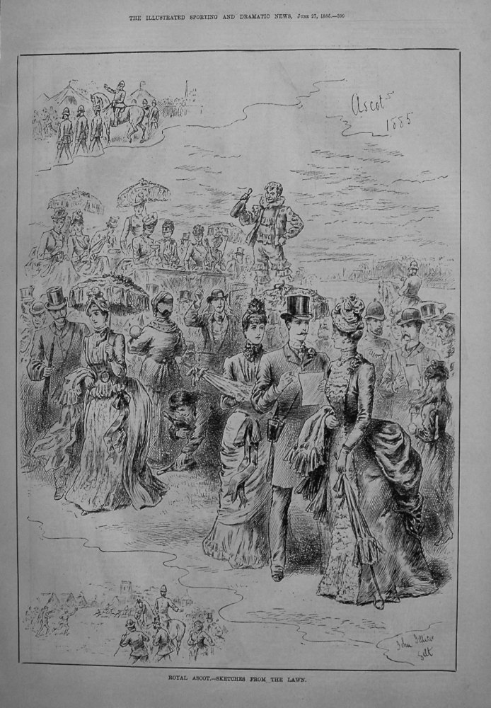 Royal Ascot.- Sketches From The Lawn. 1885