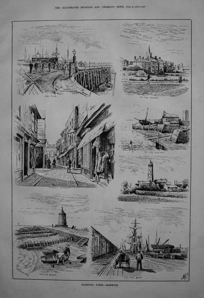 Yachting Ports.- Harwich. 1885