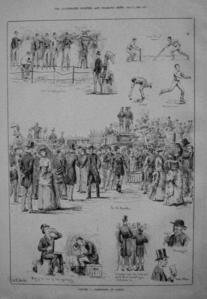 Oxford v. Cambridge at Lord's. 1885 (Cricket).