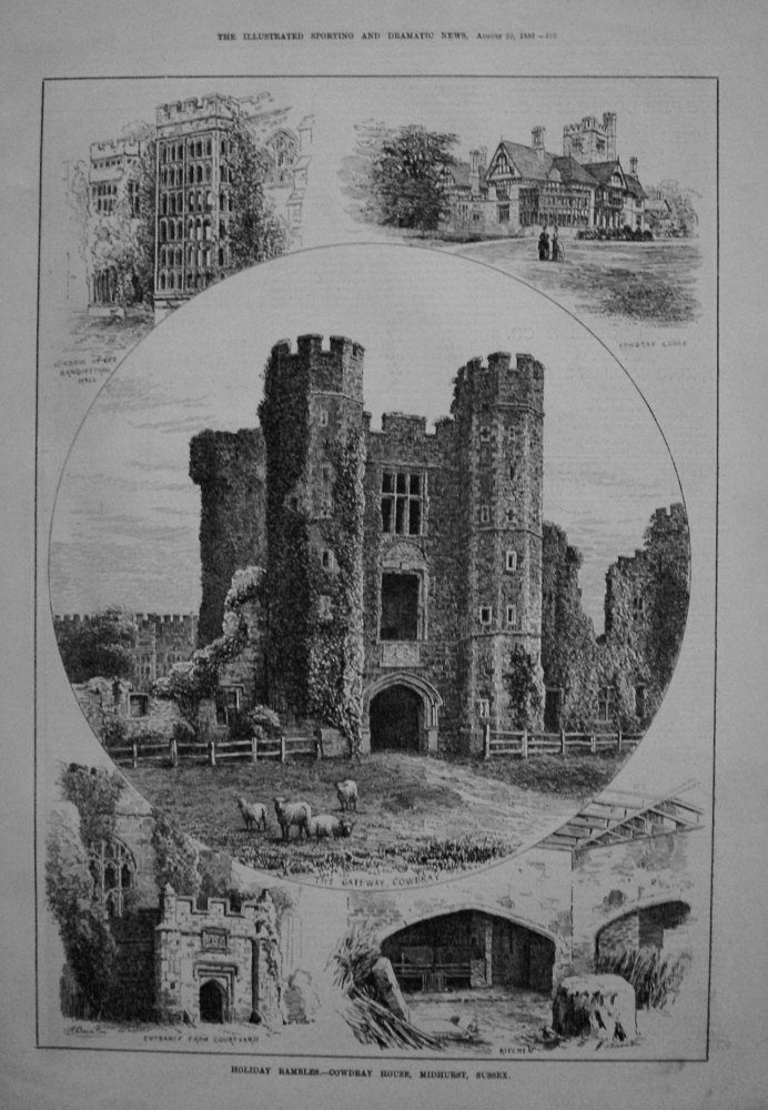 Holiday Rambles.- Cowdray House, Midhurst, Sussex. 1885