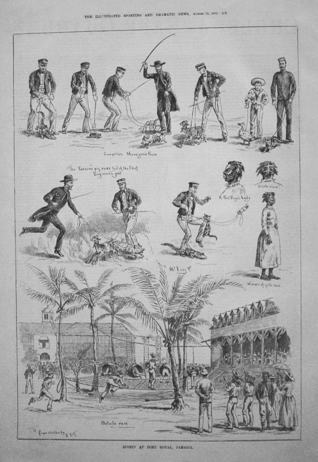 Sports at the Port Royal, Jamaica. 1885