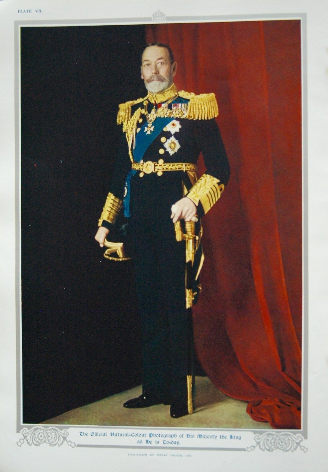 Official Natural-Colour Photograph of his Majesty the King as he is To-day.