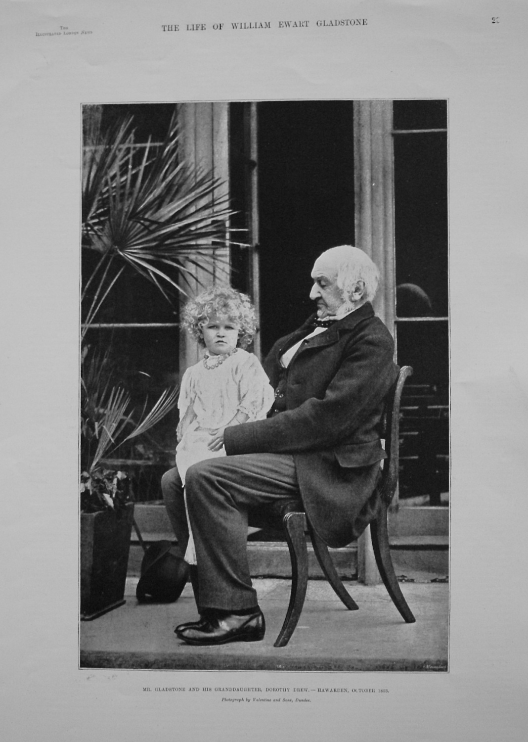 Mr. Gladstone and his Granddaughter, Dorothy Drew, - Hawarden, October 1893
