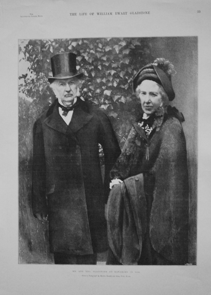 Mr. and Mrs. Gladstone at Hawarden in 1895.