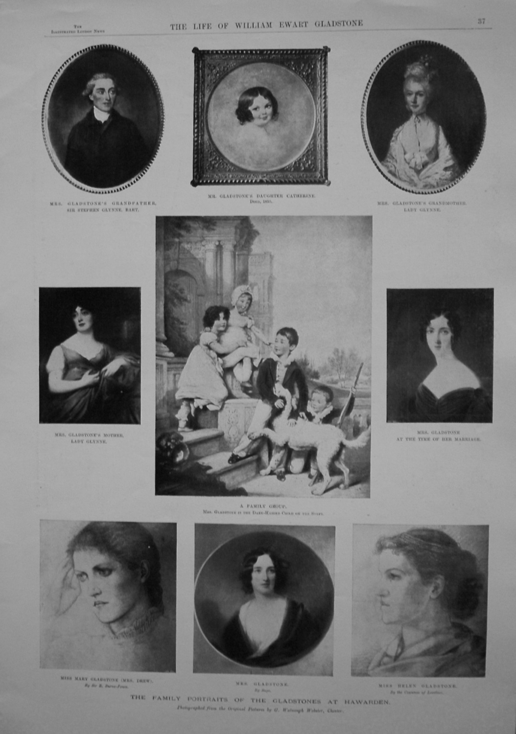 Family Portraits of the Gladstones at Hawarden. 1898