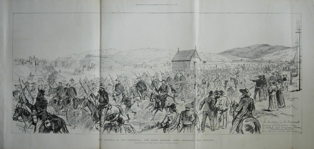 The Trouble in the Transvaal : The Boers Bringing Their Prisoners Into Pretoria. 1896.
