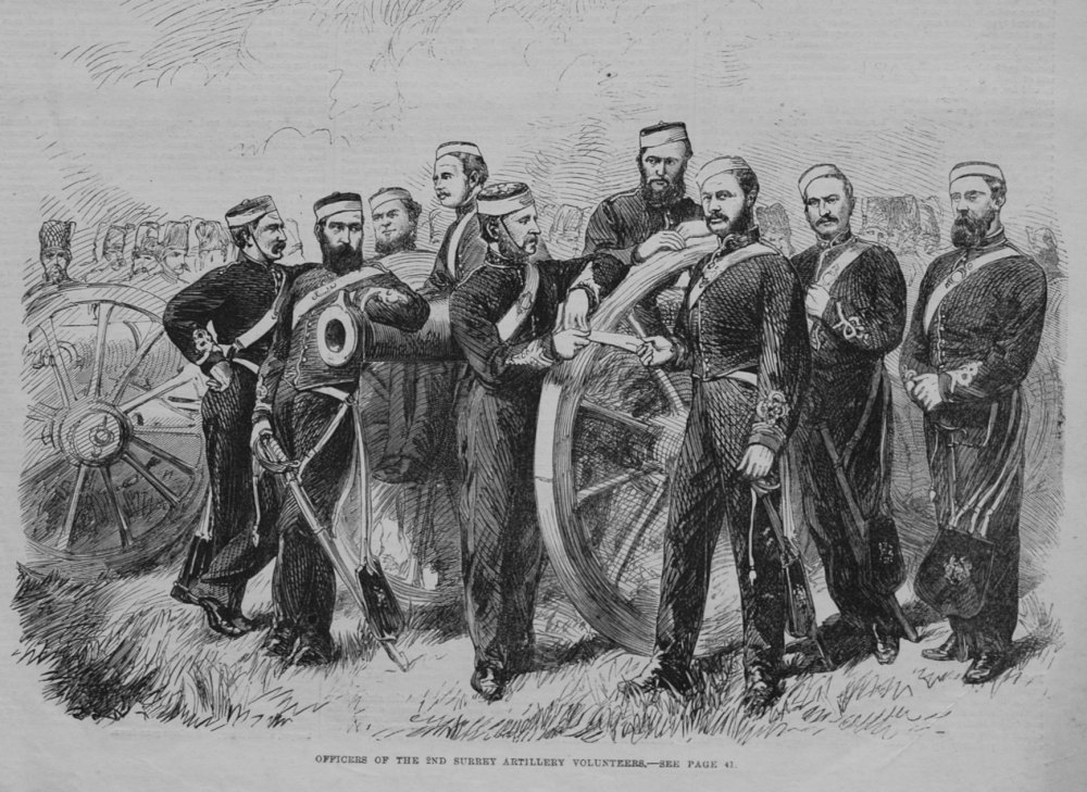 Officers of the 2nd Surrey Artillery Volunteers. 1865