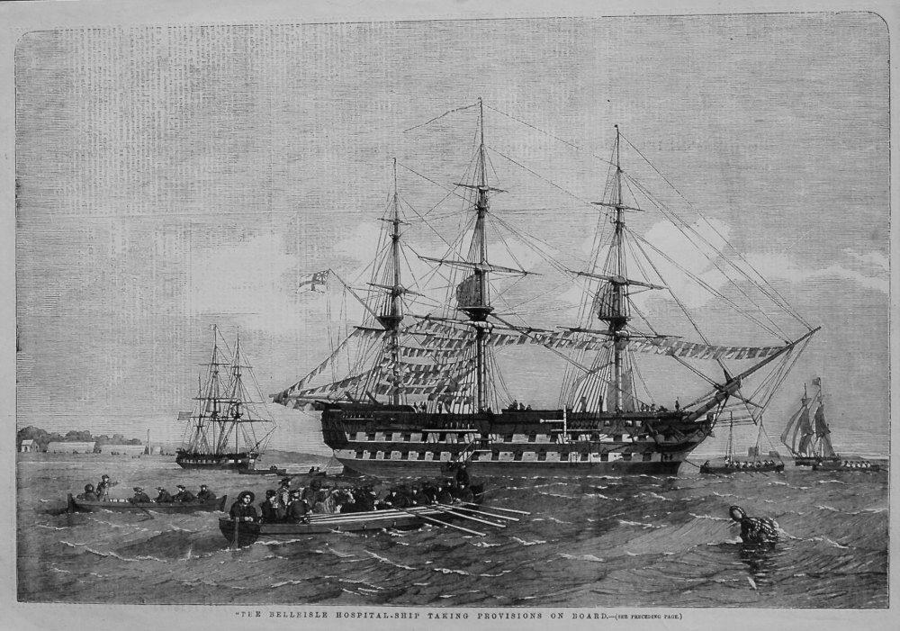 The Belleisle Hospital-Ship Taking Provisions on Board. 1855