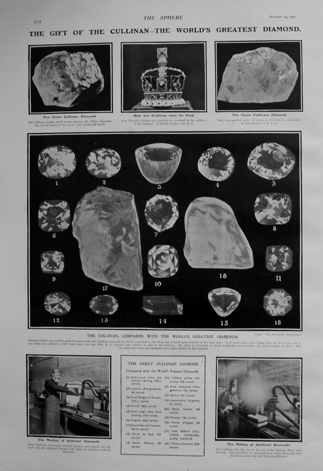 Gift of the Cullinan - The World's Greatest Diamond. 1907