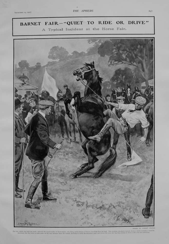 Barnet Fair - "Quiet To Ride Or Drive." 1907