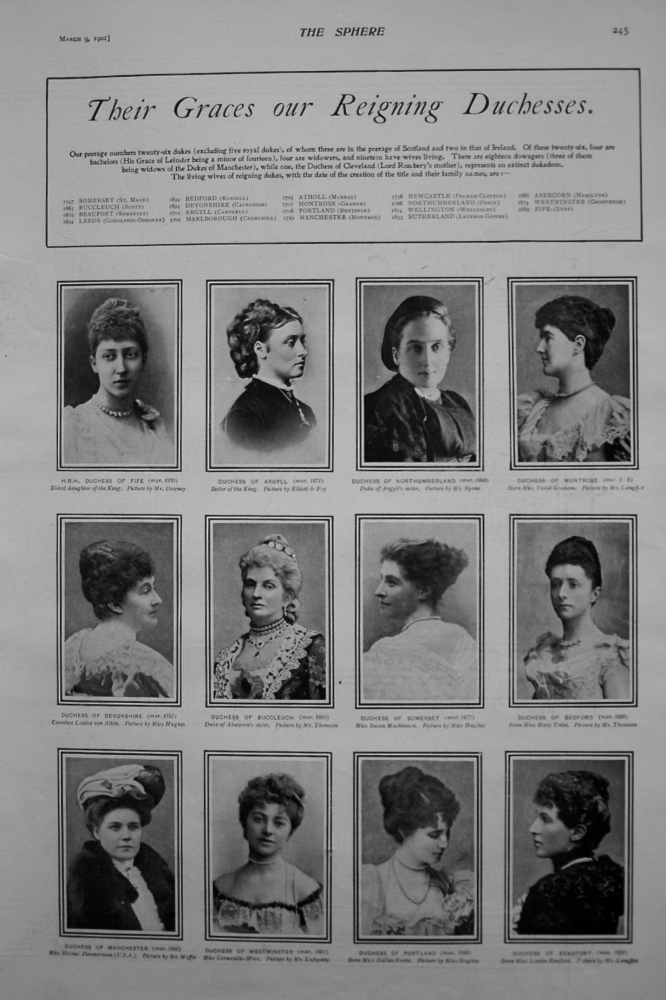 Their Graces our Reigning Duchesses. 1901.