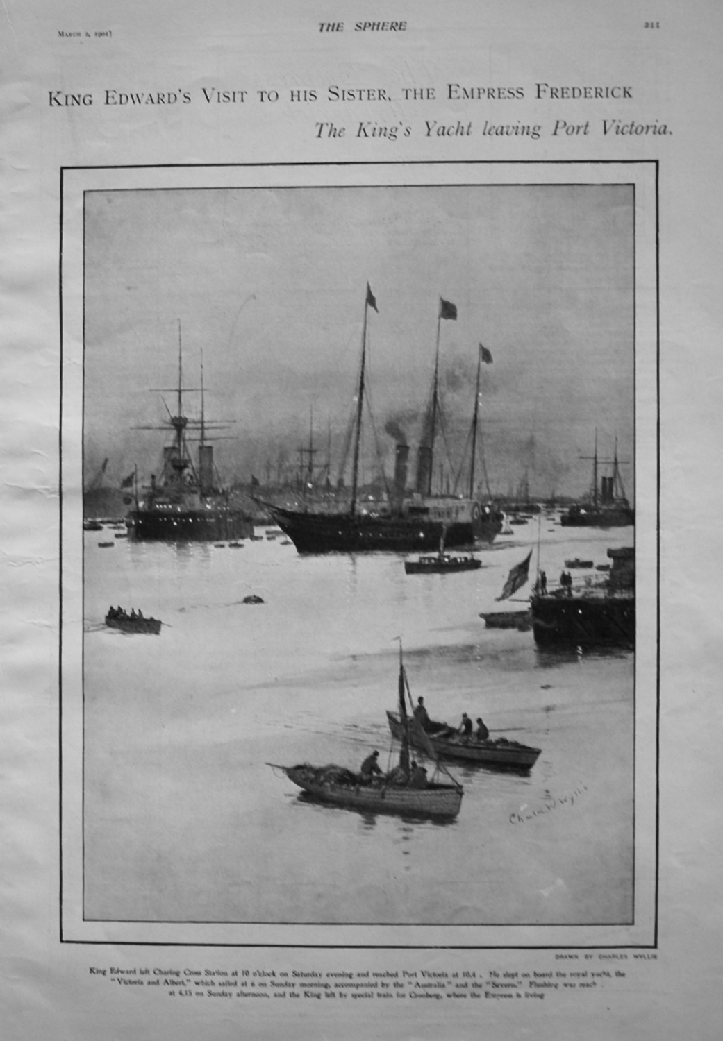 King Edward's Visit to his Sister, the Empress Frederick : The King's Yacht