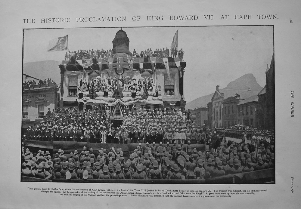 Historic Proclamation of King Edward VII. at Cape Town. 1901