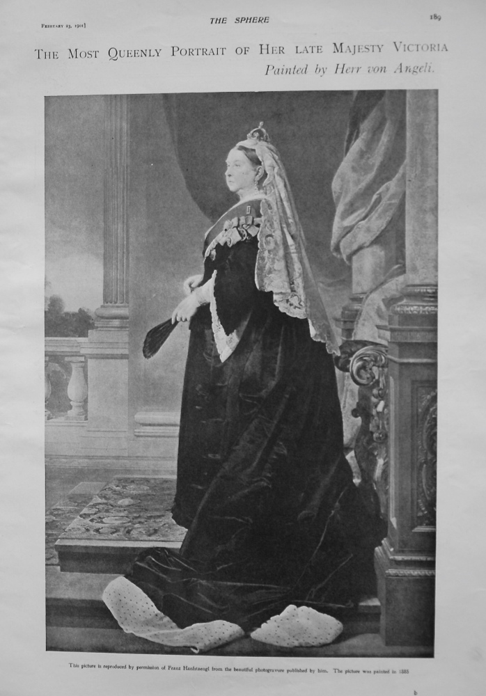 Most Queenly Portrait of Her Late Majesty Victoria. 1901