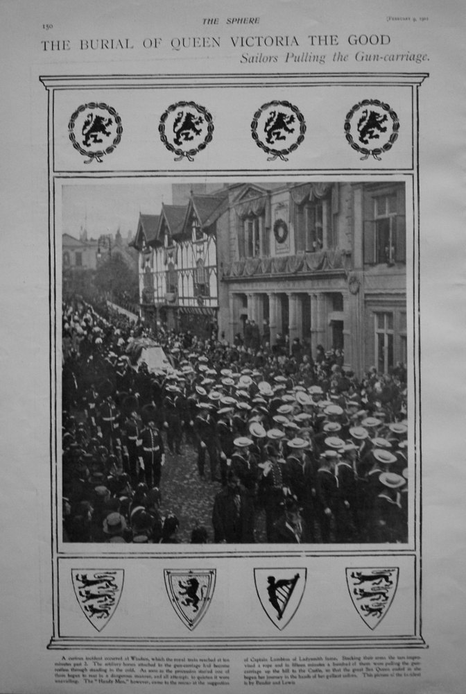 Burial of Queen Victoria The Good : Sailors Pulling the Gun-carriage. 1901