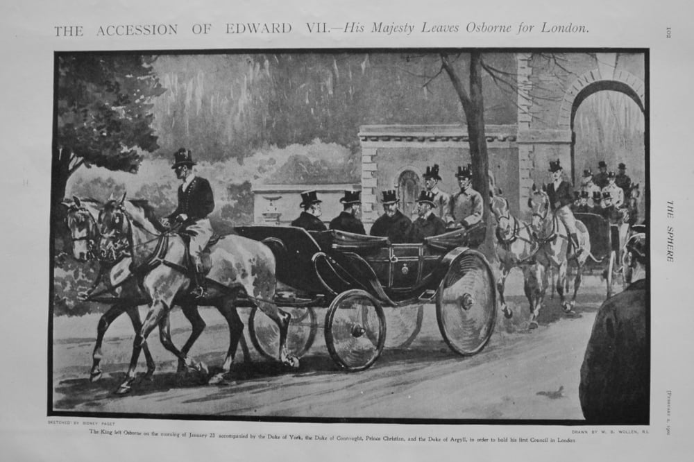 Accession of Edward VII. - His Majesty Leaves Osborne for London.