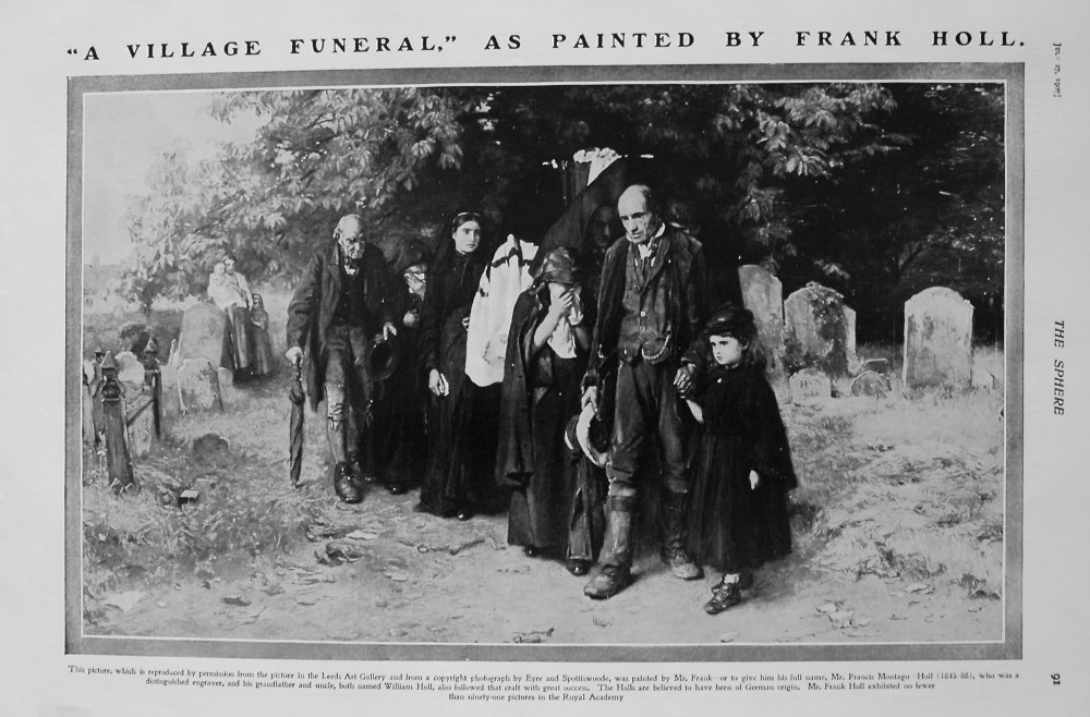 "A Village Funeral," as Painted by Frank Holl. 1907