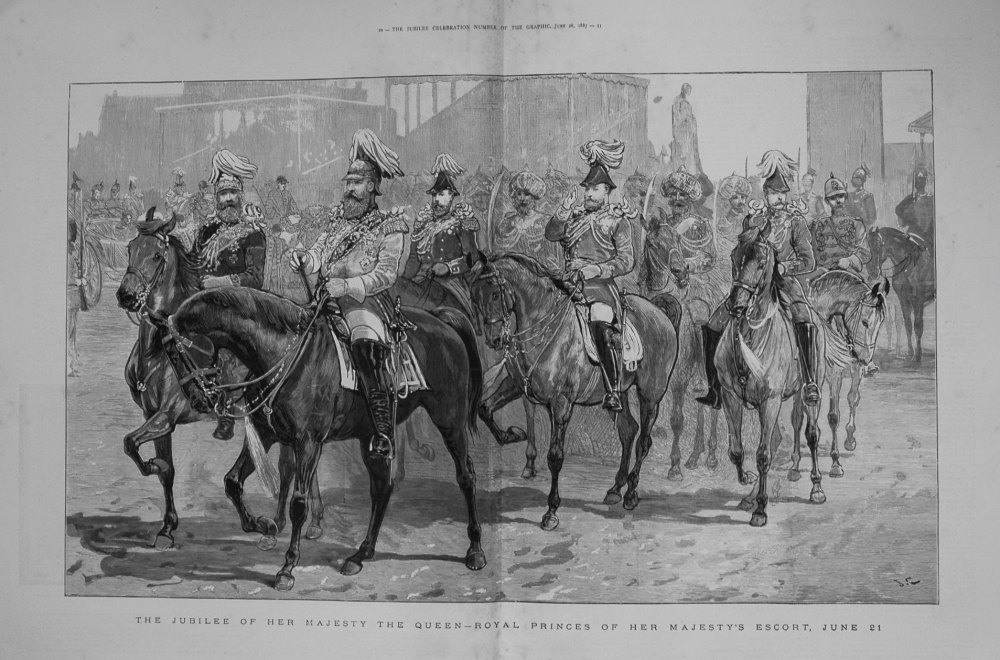 The Jubilee of Her Majesty the Queen - Royal Princes of Her Majesty's Escort, June 21st. 1887