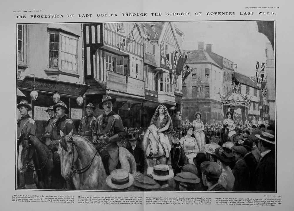 Procession of Lady Godiva through the Streets of Coventry Last Week. 1907