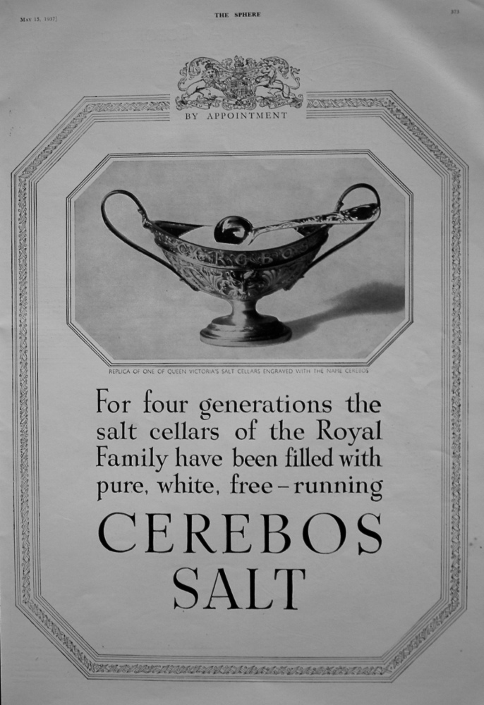 Cerebos Salt. 1937