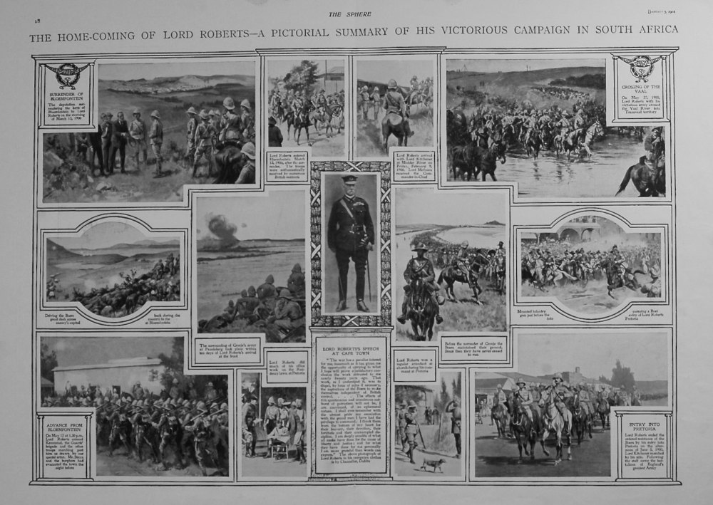 Home-Coming of Lord Roberts - A Pictorial Summery of his Victorious Campaign in South Africa. 1910