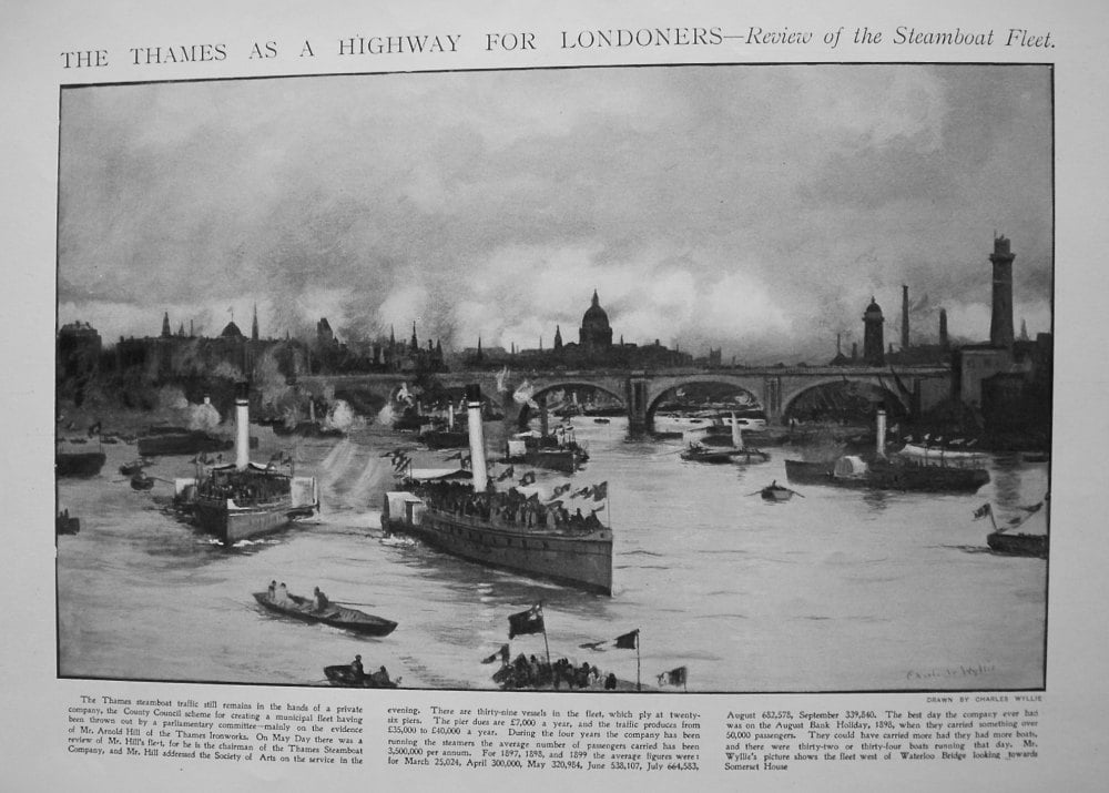The Thames as a Highway for Londoners - Review of the Steamboat Fleet. 1901