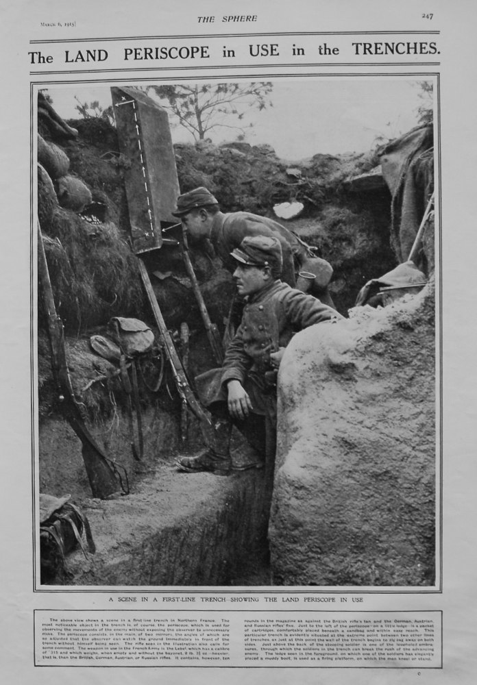 The Land Periscope in Use in the Trenches. 1915