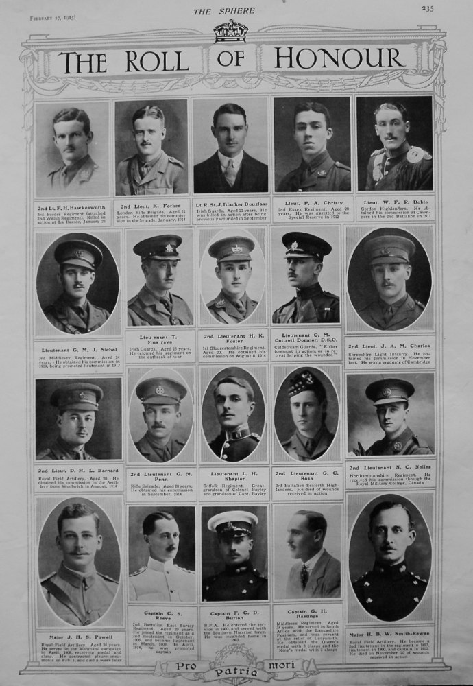 The Roll of Honour. February 27th, 1915