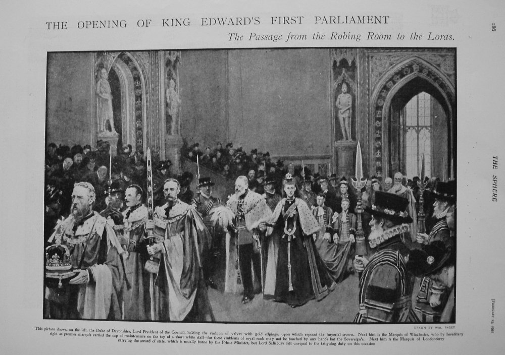 Opening of King Edward's First Parliament. 1901