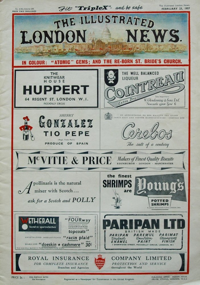 Illustrated London News,  February 23rd 1957