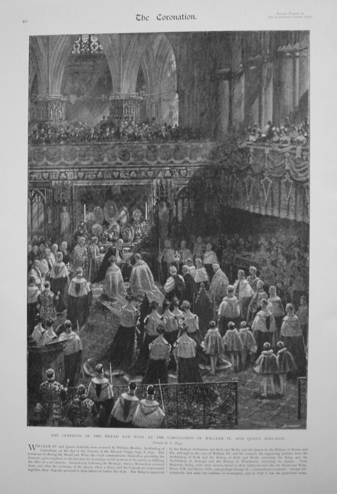 The Offering of the Bread and Wine at the Coronation of William IV. and Queen Adelaide.