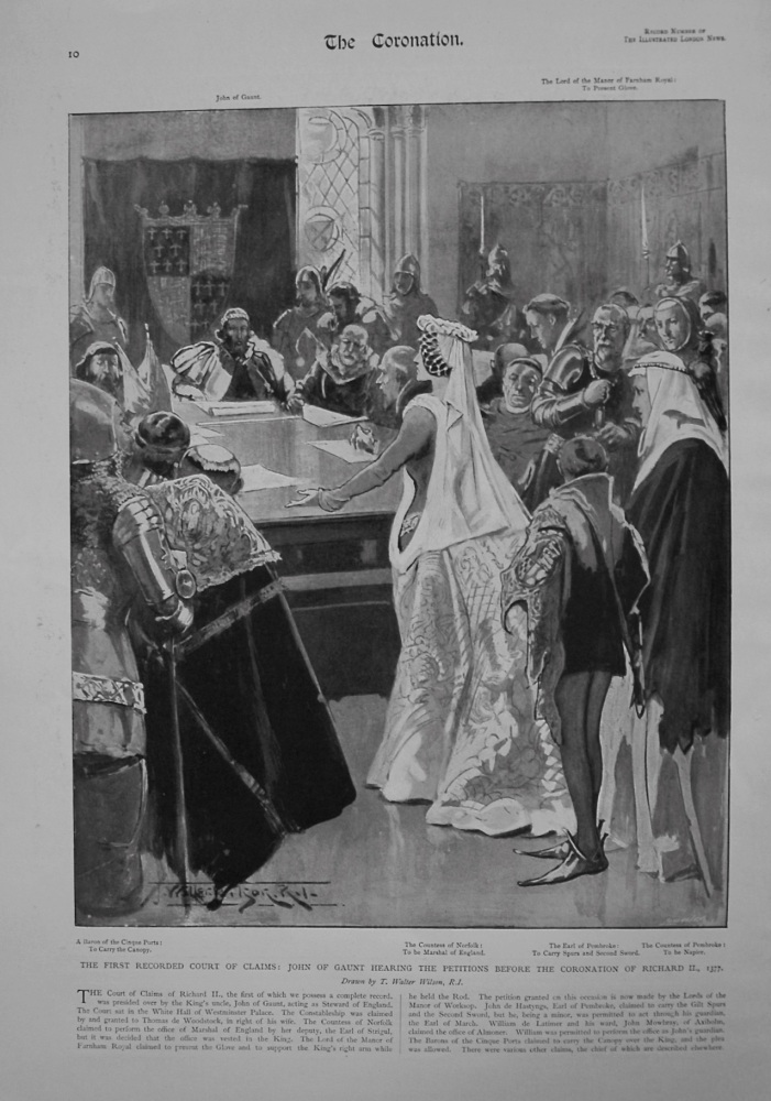 The First Recorded Court of Claims : John of Gaunt Hearing the Petitions before the Coronation of Richard II., 1377.