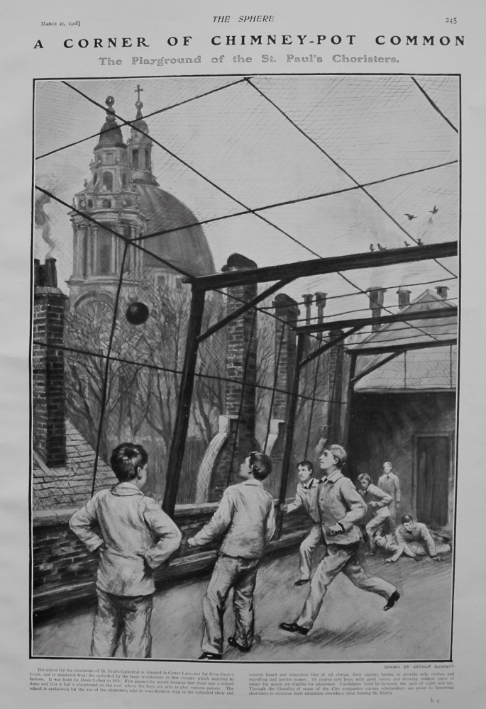 A Corner of Chimney-Pot Common : The Playground of the St. Paul's Choristers." 1908