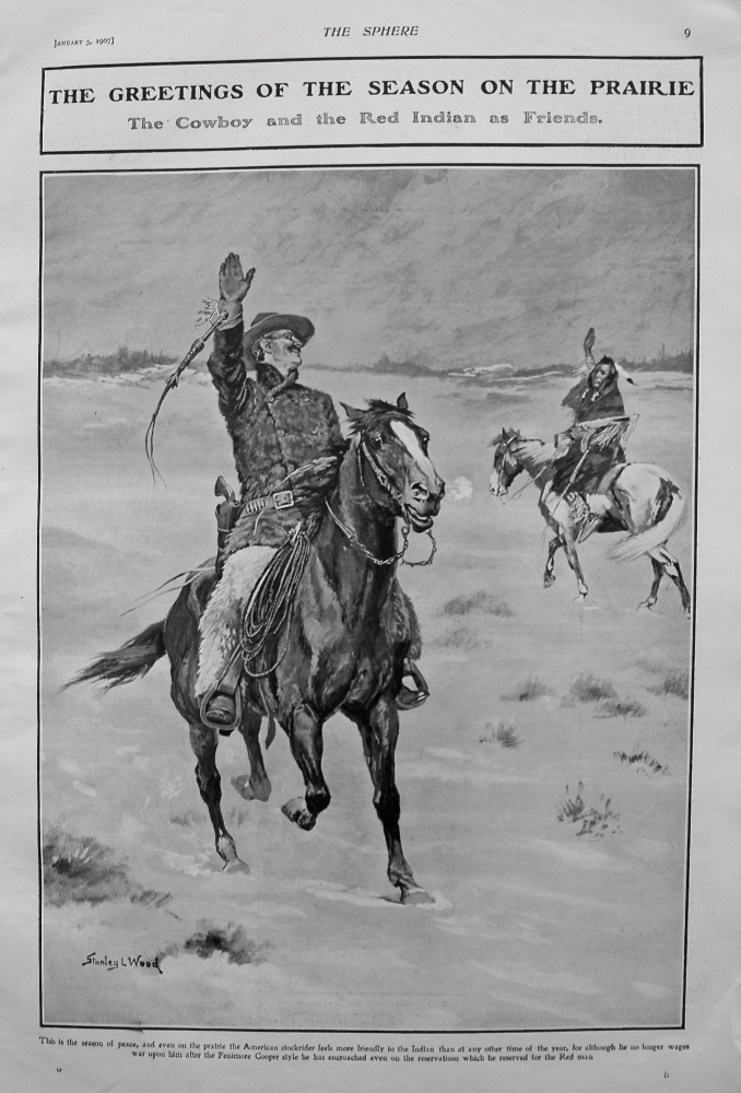 The Greetings of the Season on the Prairie. 1907