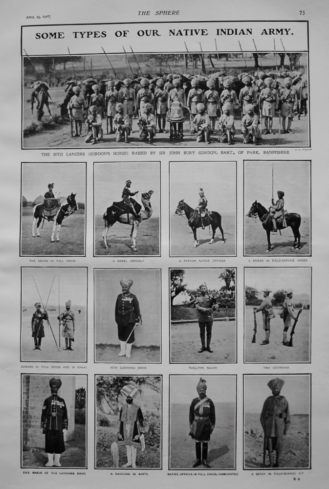 Some Types of our Native Indian Army. 1908